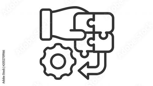 Animated solution integration icon