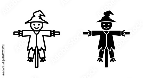 Photos Scarecrow Icons, Autumn Harvest Symbols, Fall Farm Decorations, Halloween Charac