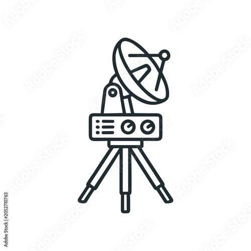 Fotografía Satellite Dish On Tripod Stand.