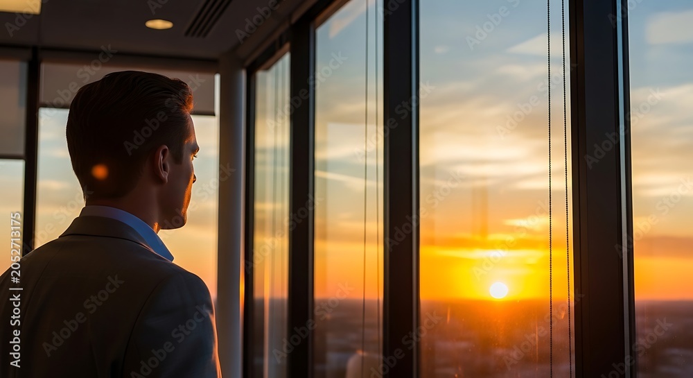 Fototapeta premium silhouette of a woman looking through window