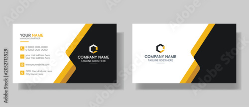 Modern Clean Professional Business Card Template Vector Design