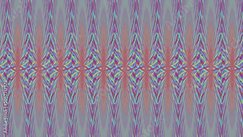 Quadro su tela Vibrant abstract background featuring a repeating symmetrical kaleidoscopic patt