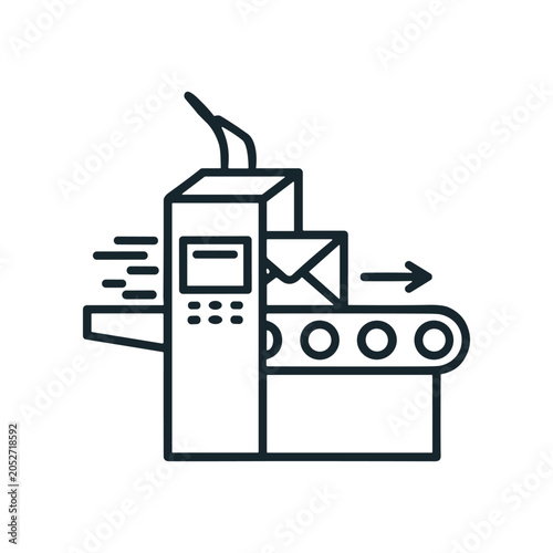 Bild auf Leinwand Automated Mail Processing Machine System.