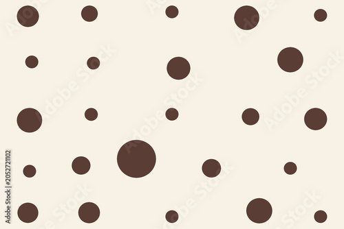 Cream Brown Polka Dot Pattern