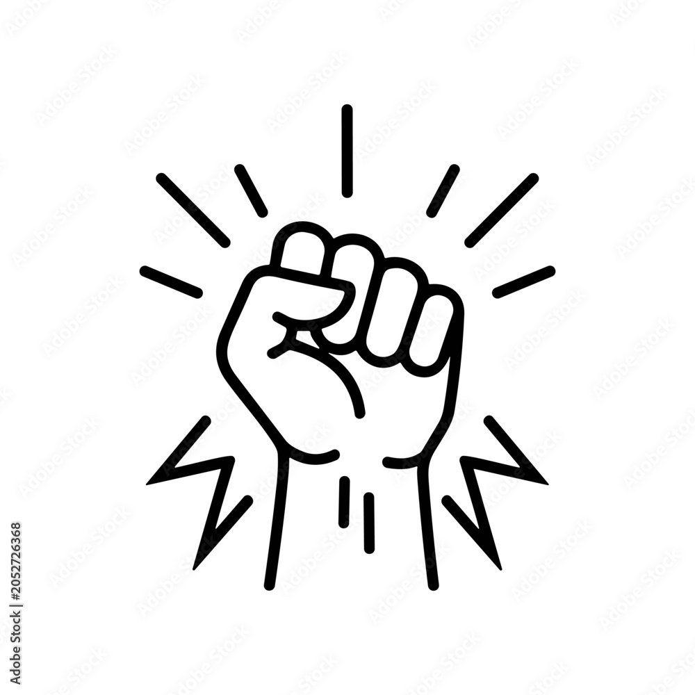 Fototapeta premium Fist Raised in Anger or Protest.