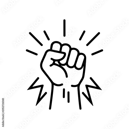 Tablou pe pânză Fist Raised in Anger or Protest.