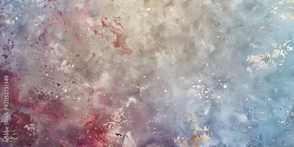 Fototapeta premium Abstract watercolor texture background with soft pastel brush strokes and artistic paint splatter