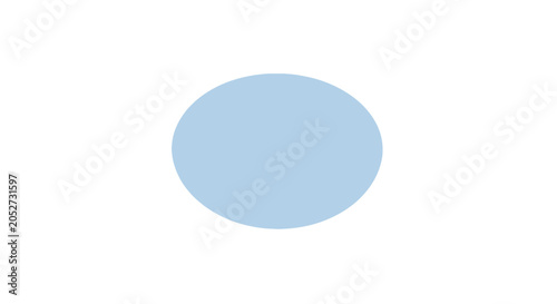 Light blue oval shape object.