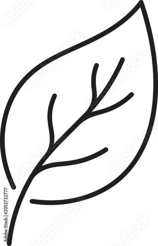 Cuadro en lienzo Green Nature Leaf Outline Icon