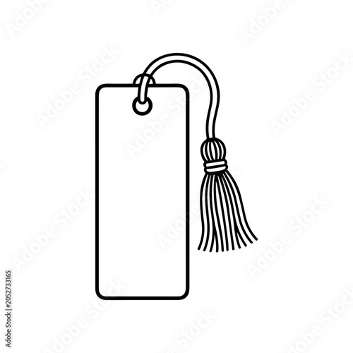Canvastavla Blank tag with tassel attached.