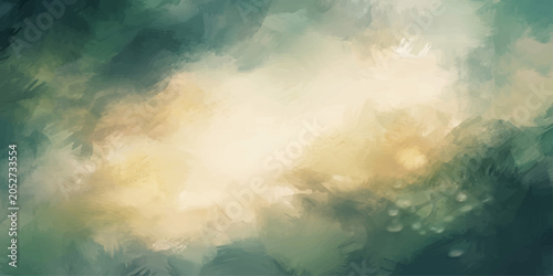 Foto Beautiful white clouds and the bright sun drift across the blue sky, creating a