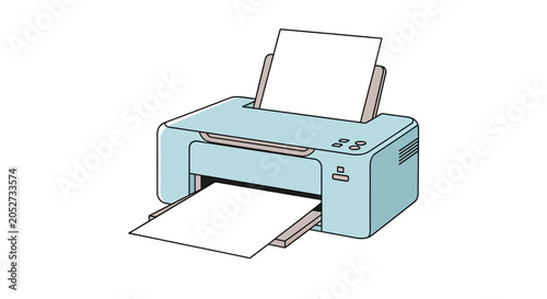 Inkjet Printer with Paper Tray Extended.