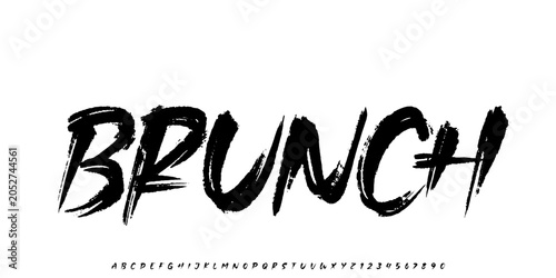 Obraz na plátně Brunch font