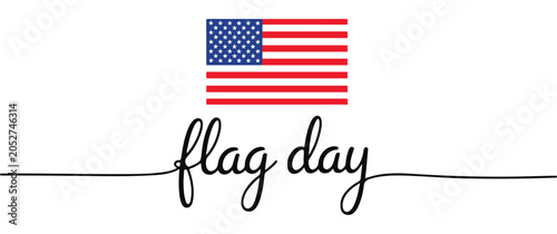 Fotografía American Flag Day Celebration On a White background