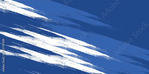 Bild auf Leinwand Abstract Blue and White Grunge Background with Halftone Style