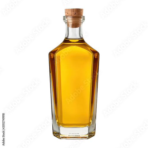 Glass bottle of extra virgin olive oil isolated PNG gourmet cooking ingredient on transparent background