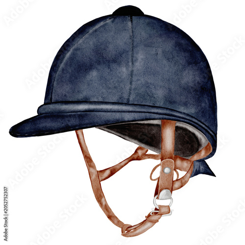 Foto Watercolor equestrian helmet