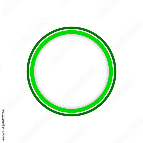Modern Minimalist Green Circle Design Element isolated on Transparent Background