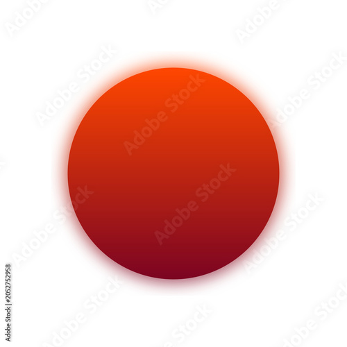 Vibrant Cinematic Orange Sunset on Black Background isolated on Transparent Background