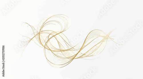 Obraz na płótnie Abstract golden flowing lines