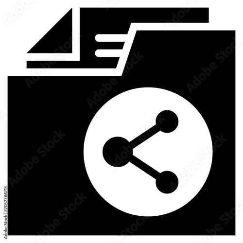 share group document paper data file folder solid glyph icon