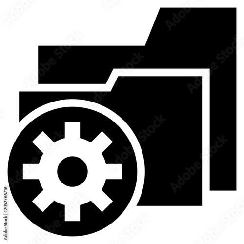 setting system file data storage folder solid glyph icon