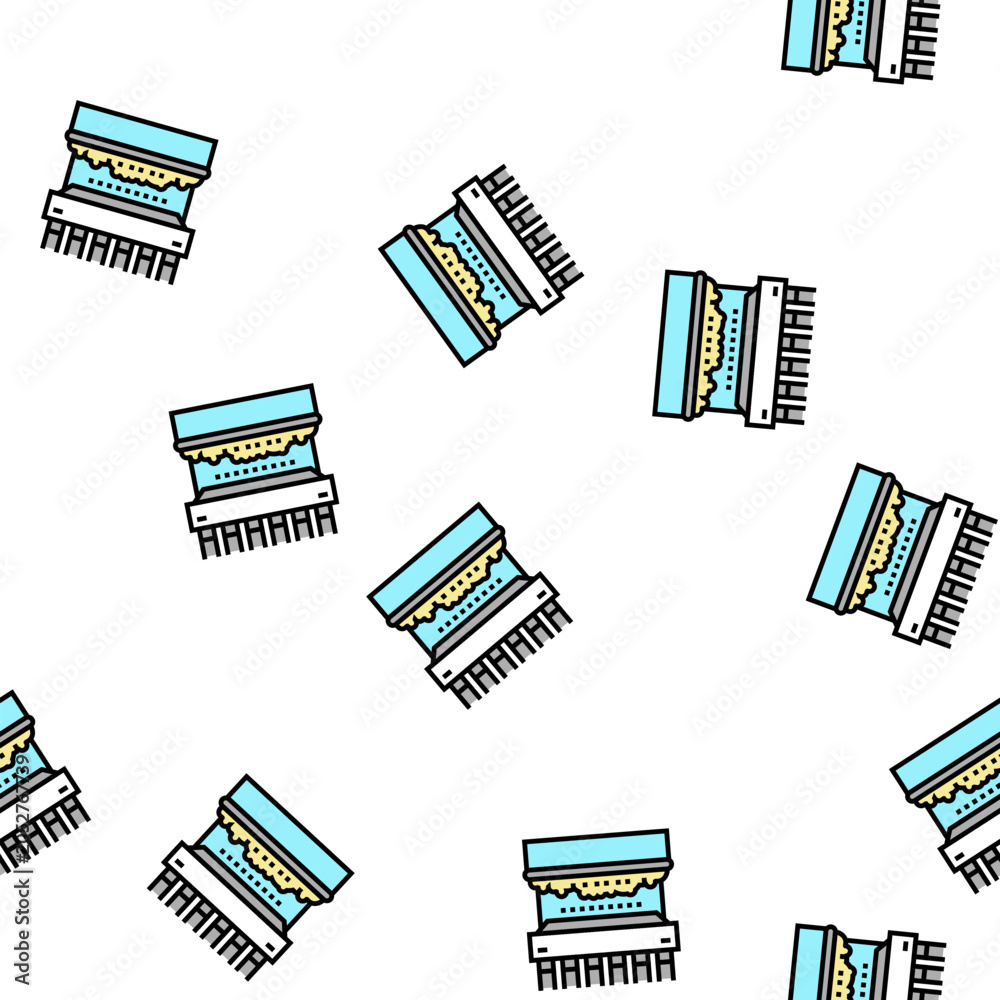 Fototapeta premium screening plant machine vector seamless pattern screening plant machine sign illustration