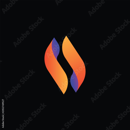 Modern Abstract Flame Gradient Logo Design | Creative Minimal Brand Identity
