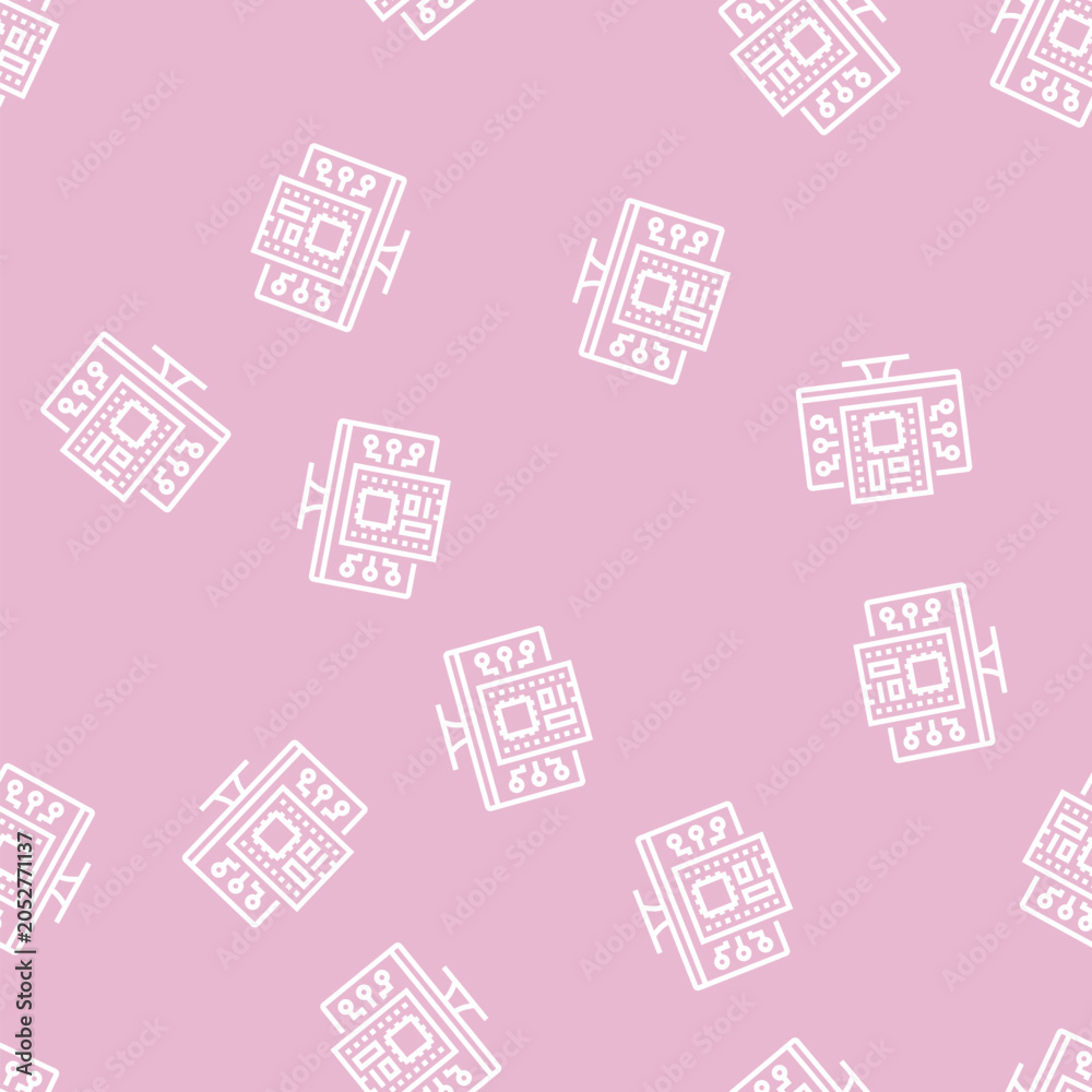 Fototapeta premium firmware software vector line seamless pattern firmware software sign illustration