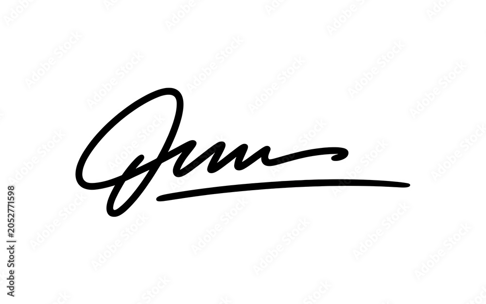 Obraz premium Elegant cursive signature design evokes professionalism and trust for corporate branding
