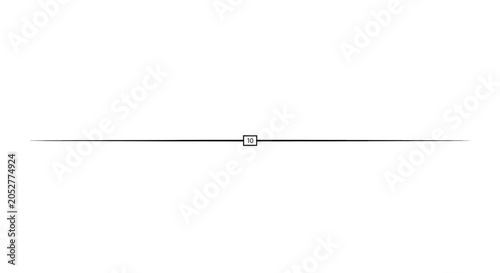 Fotografija Horizontal line divider with a central box containing the number 10
