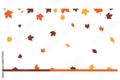 Photos Colorful autumn leaves falling from tree in vibrant orange and brown hues