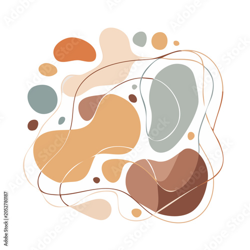 Modern abstract shapes illustration
