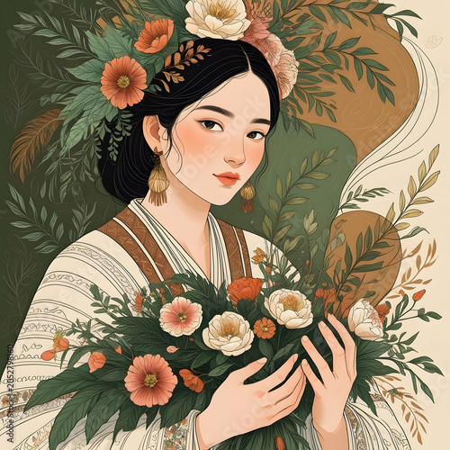 Sill tera woman hand illustration