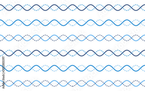 Foto Seamless Trig Identity Wave Pattern White Blue