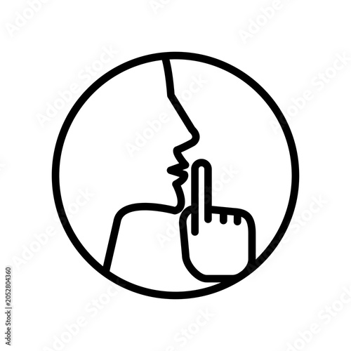 Silence icon isolated on transparent background