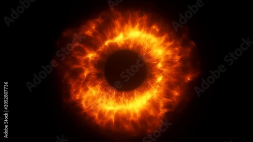 Fiery ring animation: dynamic energy loop in motion