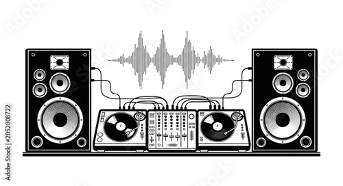 vector illustration of a speaker