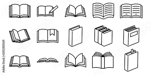 фотографія Book Study Education Library Textbook and Publication Icon Vector Illustration E