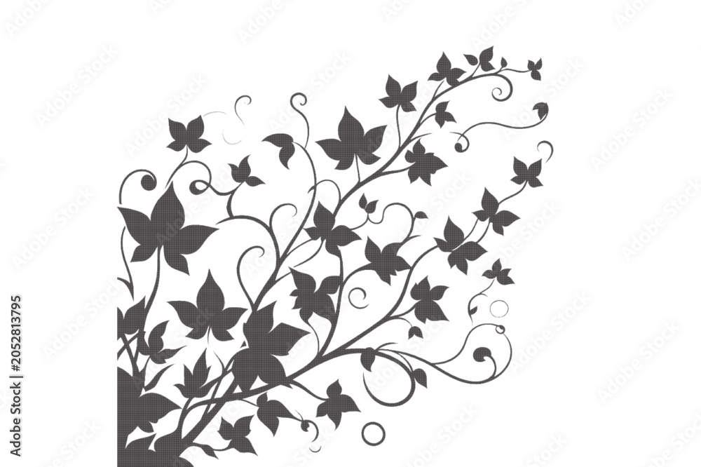 Fototapeta premium elegant floral design with intricate vines and leaves