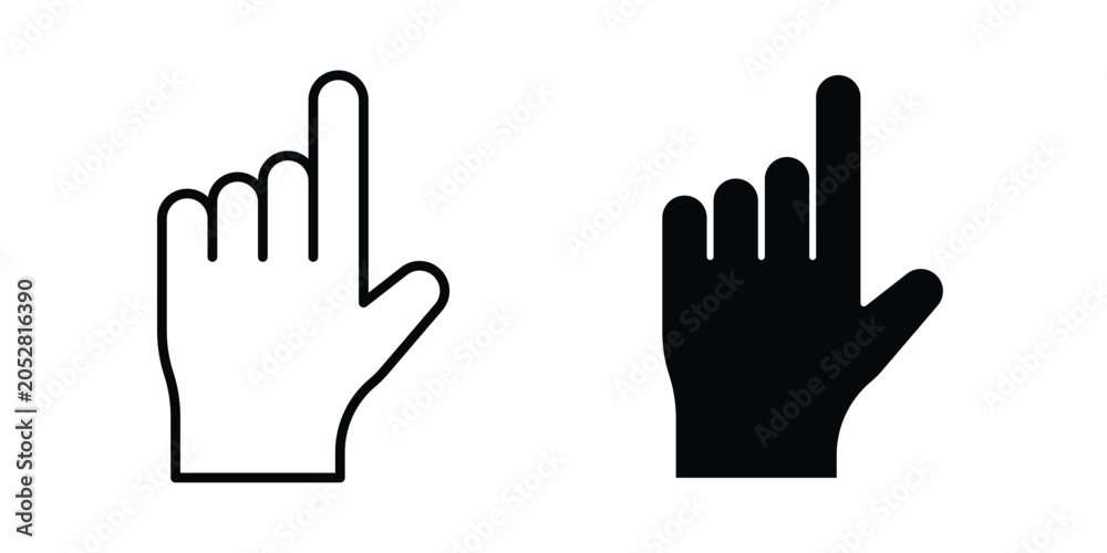 Obraz premium Pointing hand icon