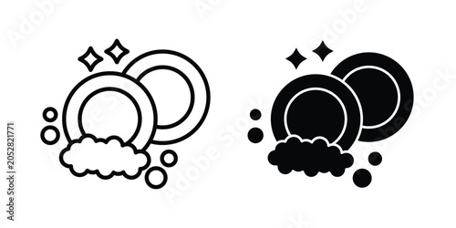 Foto Washing dishes icon