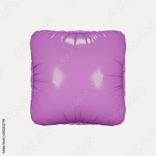 Obraz na płótnie Purple inflatable square balloon cushion