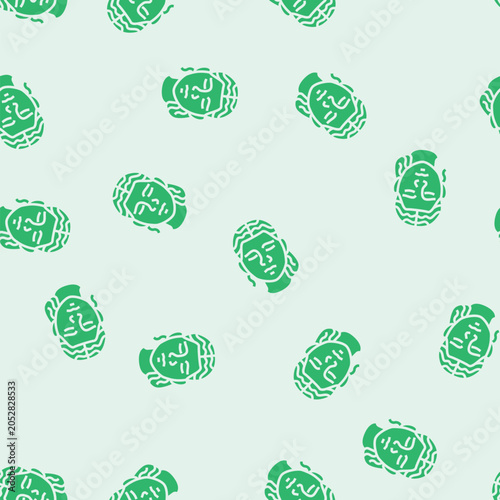 Canvas Print sorrow woman expression vector glyph seamless pattern sorrow woman expression si