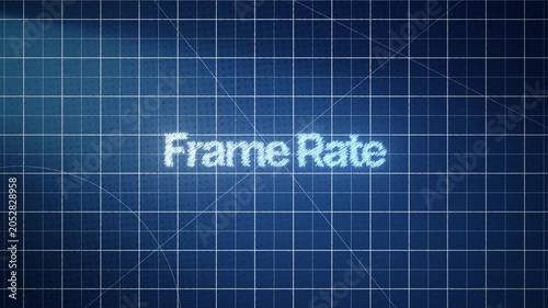 Modern blueprint-style cutting mat animation with detailed grid layout and smooth motion, perfect for designers, tutorials, and creative presentations with frame rate title.
