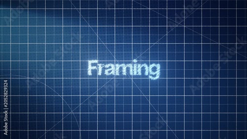 Modern blueprint-style cutting mat animation with detailed grid layout and smooth motion, perfect for designers, tutorials, and creative presentations with framing title.