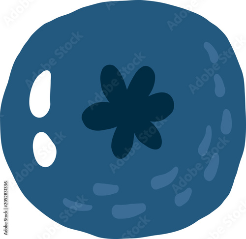 cute blueberry fruit vector cartoon illustration