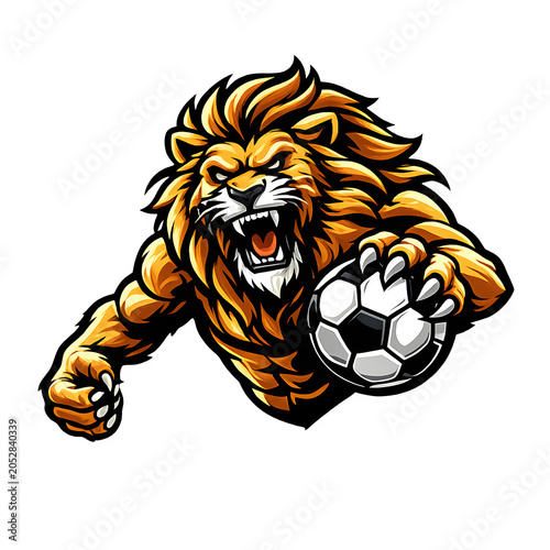 Cartoon tiger character flexing muscular arm with white gloves isolated on transparent background