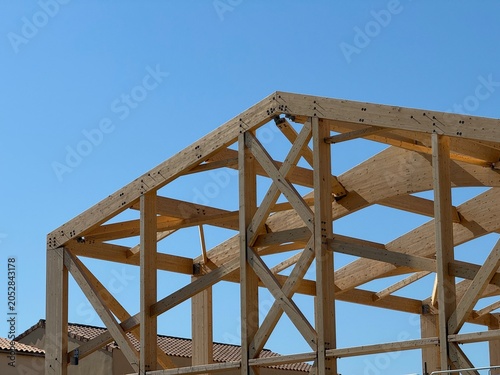 Fotografia structure maison en bois