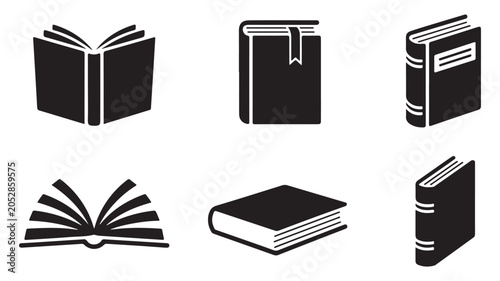 Foto Isometric and flat perspective book icons representing education and literature concepts